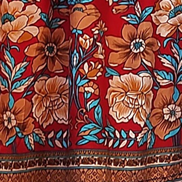 Fun Flowy Flowery Lightweight BOHO Print Summer Shorts - Picture 3 of 4
